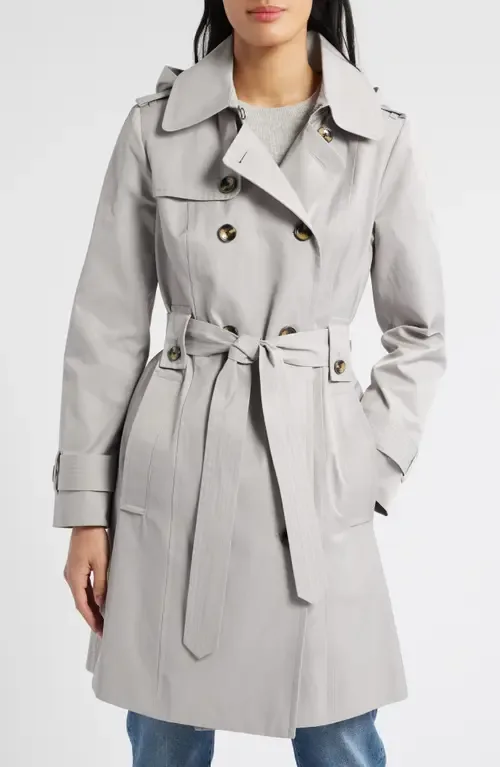 Missy Hooded Belted Trench Coat by London Fog