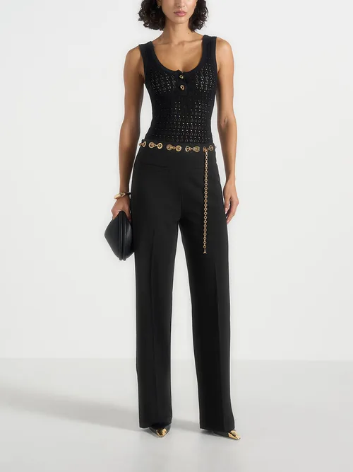 Perrine Tailored Trousers with Rope Belt Detail by Manière De Voir