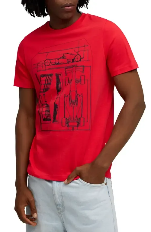 PUMA x Ferrari Sportswear Cotton Graphic T-Shirt by PUMA