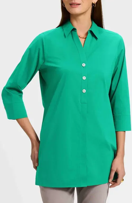 Pamela Stretch Button-Up Tunic by Foxcroft
