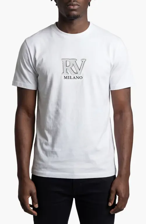 Front Brush Slim Fit Stretch Cotton T-Shirt by Roberto Vino