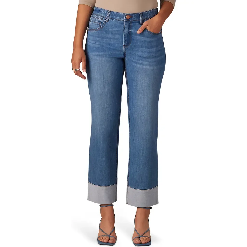 High Waist Cuff Hem Jeans by Wit & Wisdom