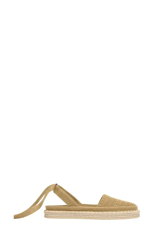 The D'orsay Ankle Tie Espadrille Flat by Rothy's