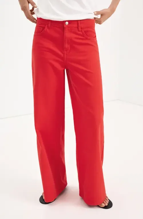 Low Rise Wide Leg Jeans by MANGO