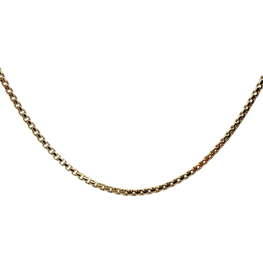 14K Box Link 2.3mm 20in Chain Necklace by Ancona Jewelry