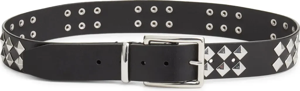 The Studded Leather Belt by FRAME