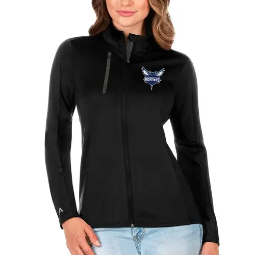 Antigua Black Charlotte Hornets Generation Full-Zip Jacket by ANTIGUA