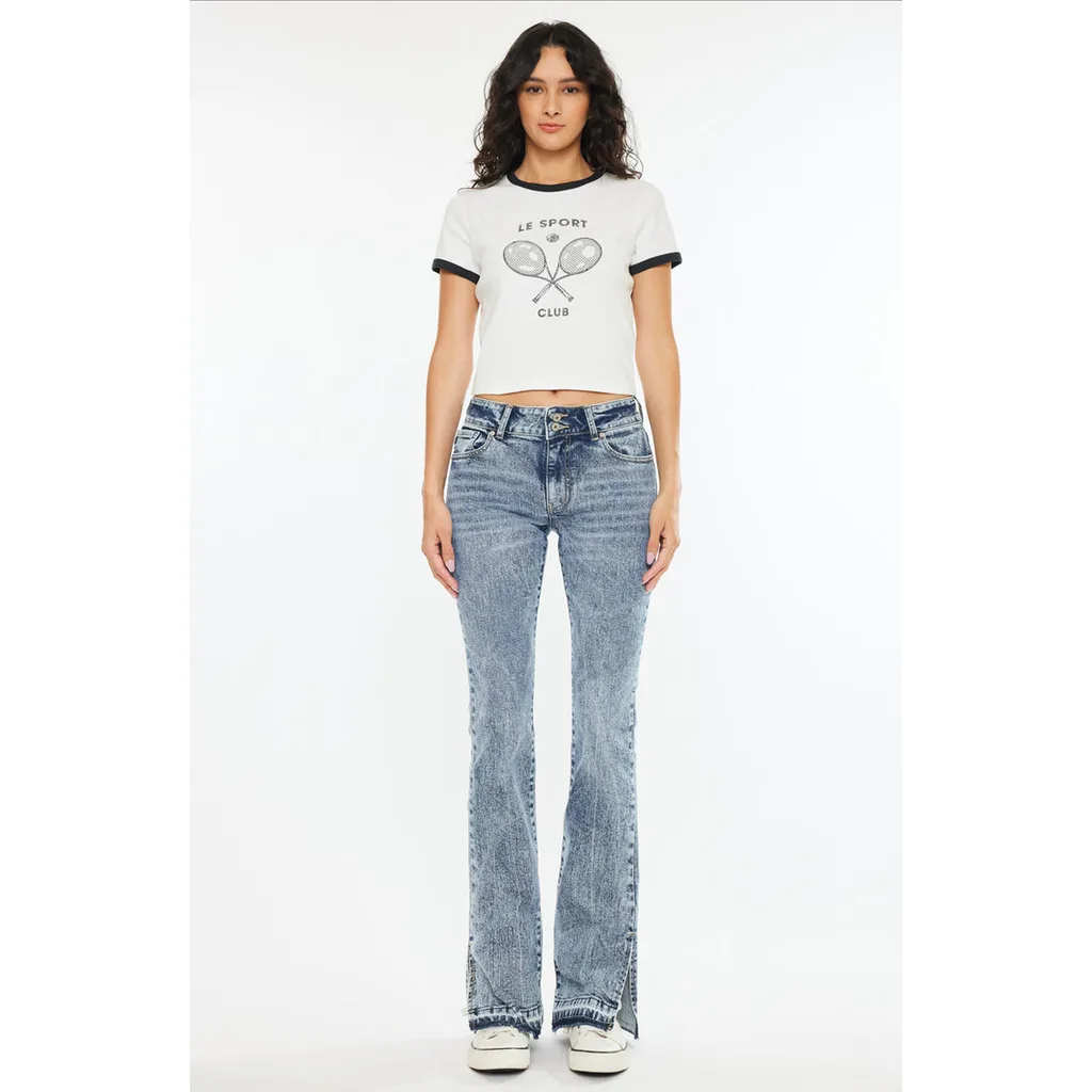 Maizie Mid Rise Bootcut Jeans by KanCan