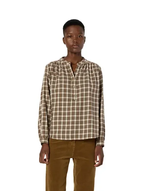 Aline Checked Blouse by GERARD DAREL