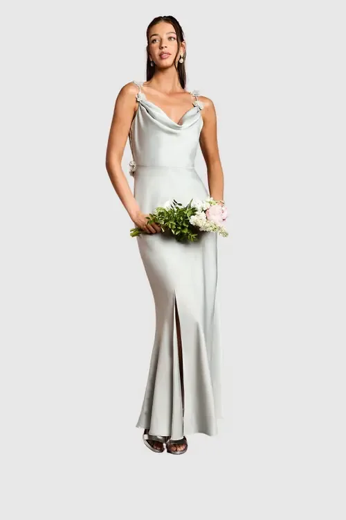 Strappy Floral Cowl Neck Maxi Dress by Coast
