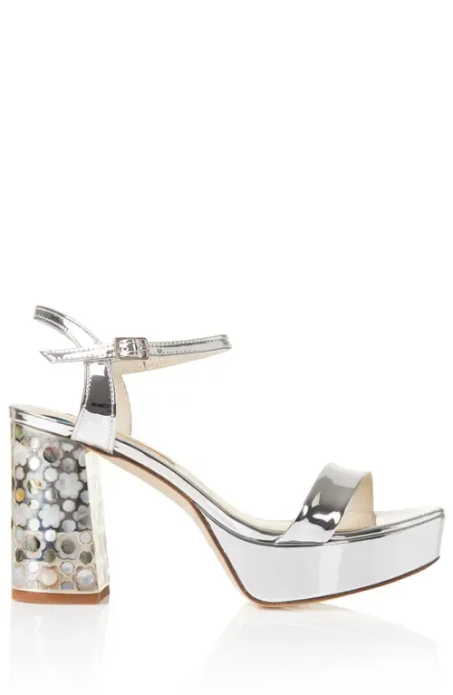 Glory Silver Platform Sandal by Freya Rose