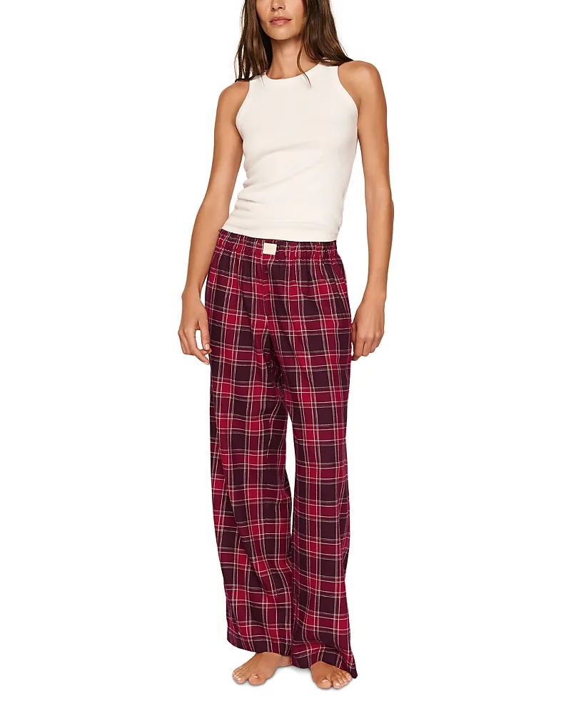 Pull on Faux Fly Pajama Pants by Eberjey