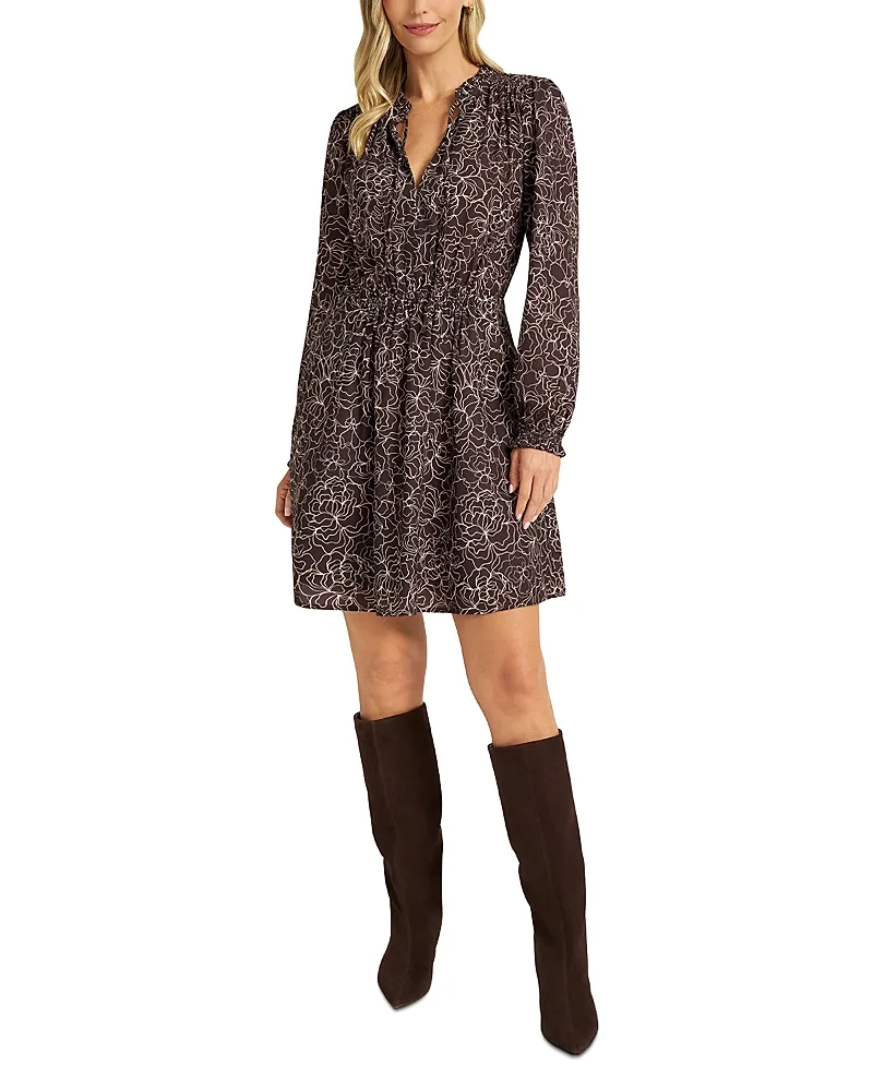 Emery Ruffled Tie Neck Dress by Matty M
