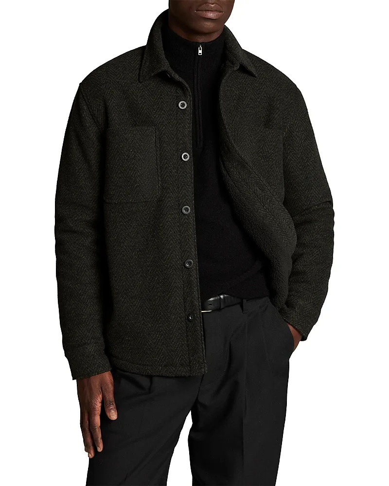 Barron Herringbone Pocket Sherpa Jacket by Vince