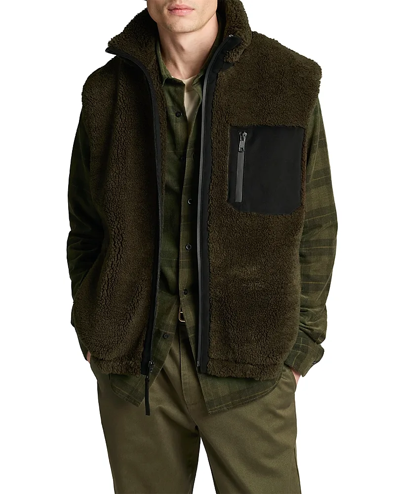 Faux Sherpa Zip Vest by Vince