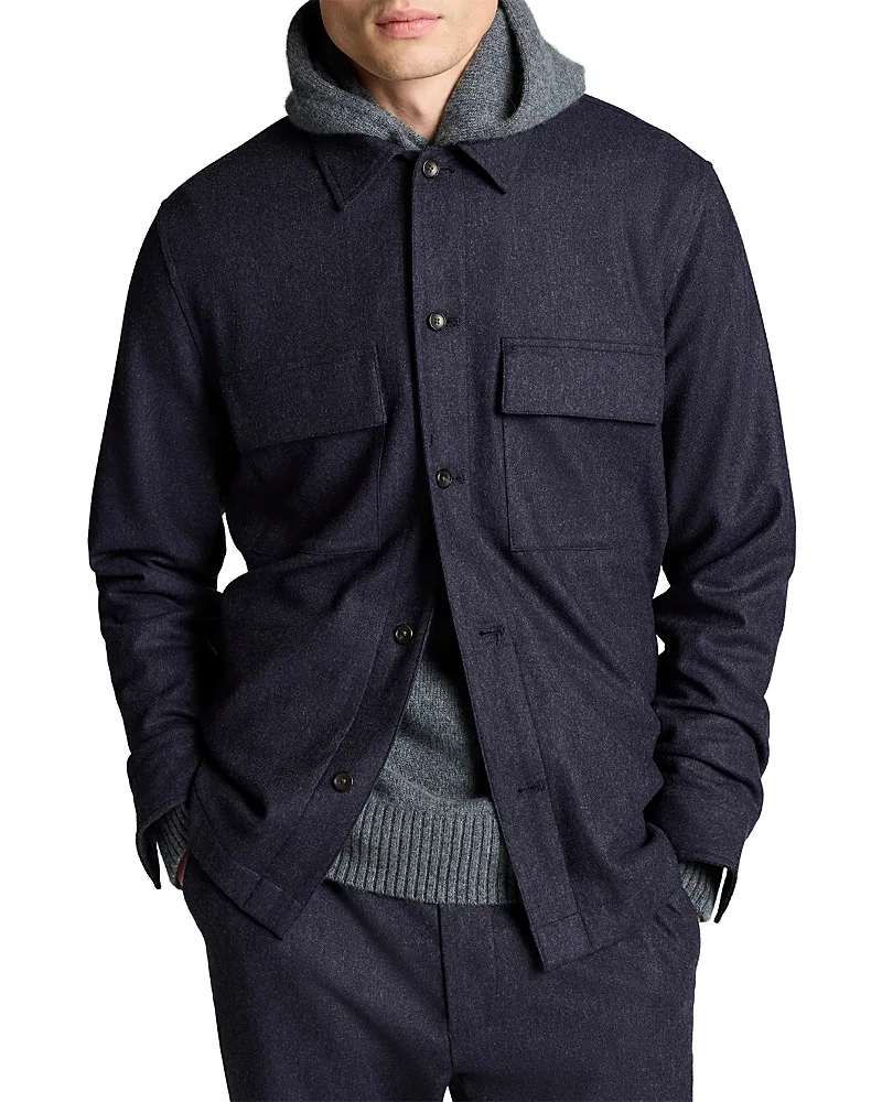 Twill Tailored Pocket Shirt Jacket by Vince