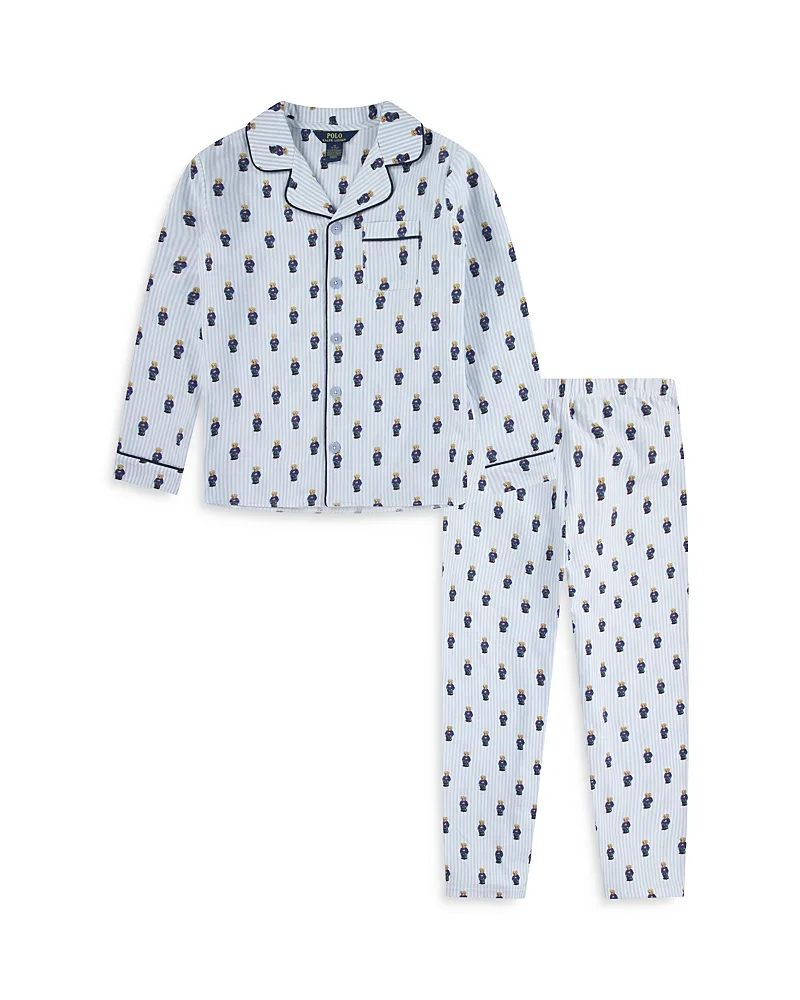 Polo Bear Stripe Pajama Set by Polo Ralph Lauren
