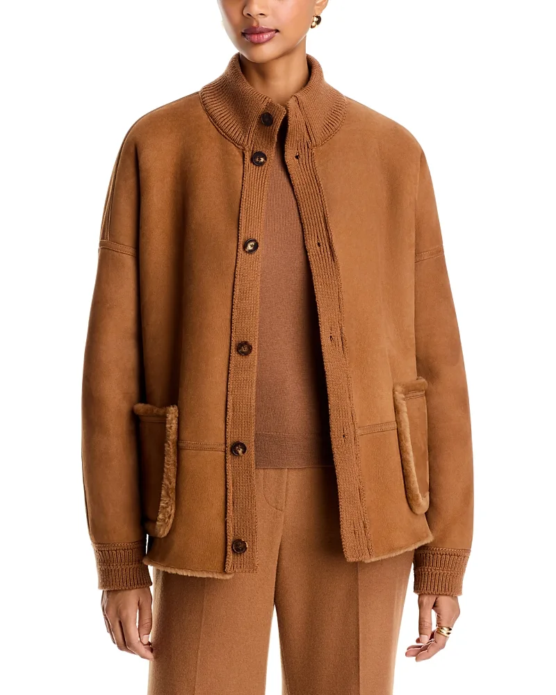 Reversible Shearling Bomber Jacket by Lafayette 148 New York