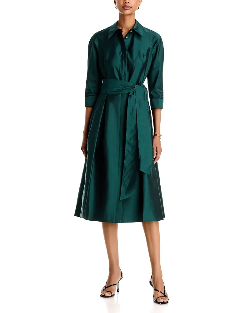 Taffeta Shirt Dress by Teri Jon