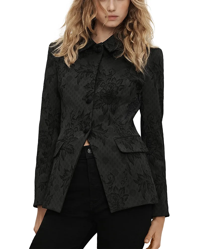 Bodie Floral Long Sleeve Jacket by Veronica Beard