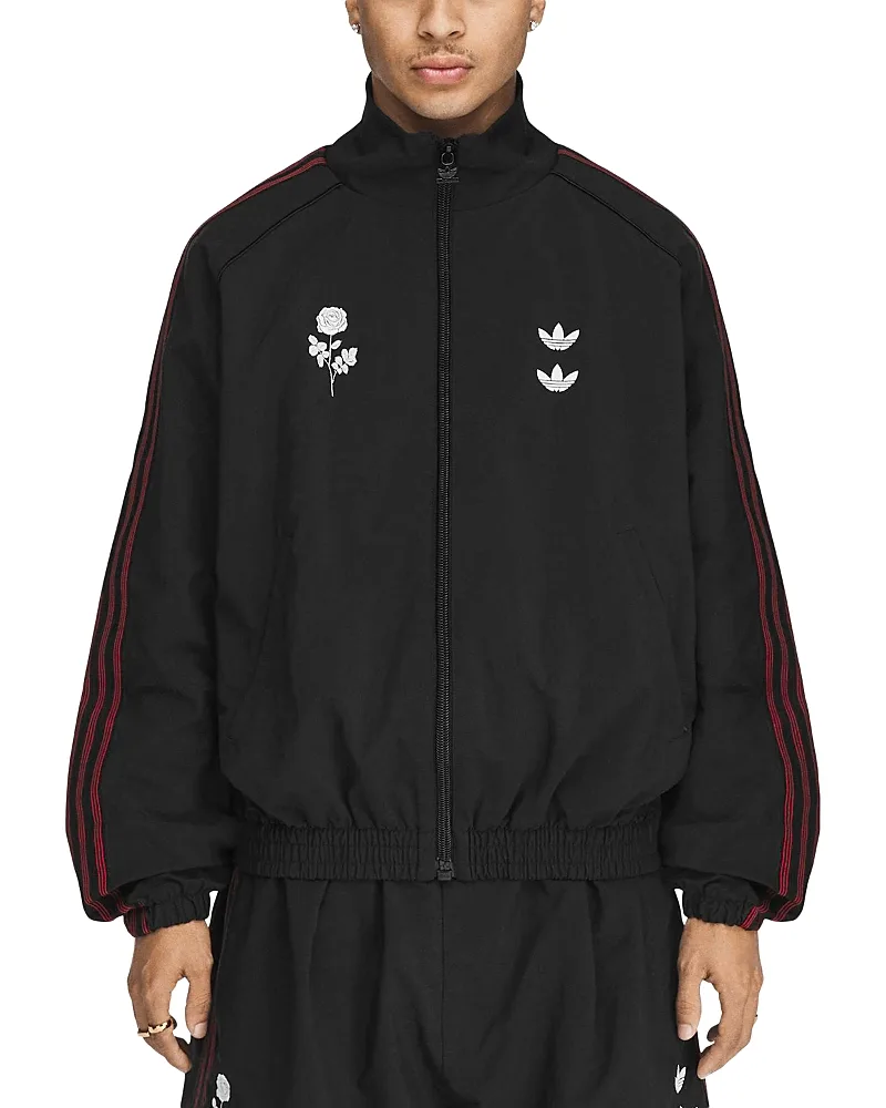 Adidas x Willy Chavarria Rose Logo Woven Stripe Track Jacket by adidas
