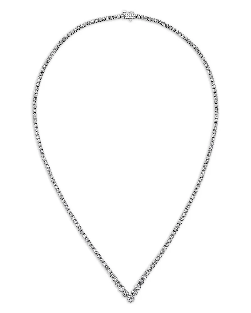 Diamond Graduated Tennis Necklace in 14K White Gold, 5.0 Tcw by Bloomingdales Fine Collection