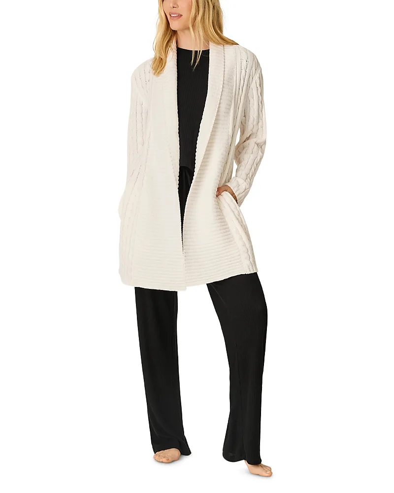 Cozy Chenille Cable Knit Cardigan by PJ Salvage