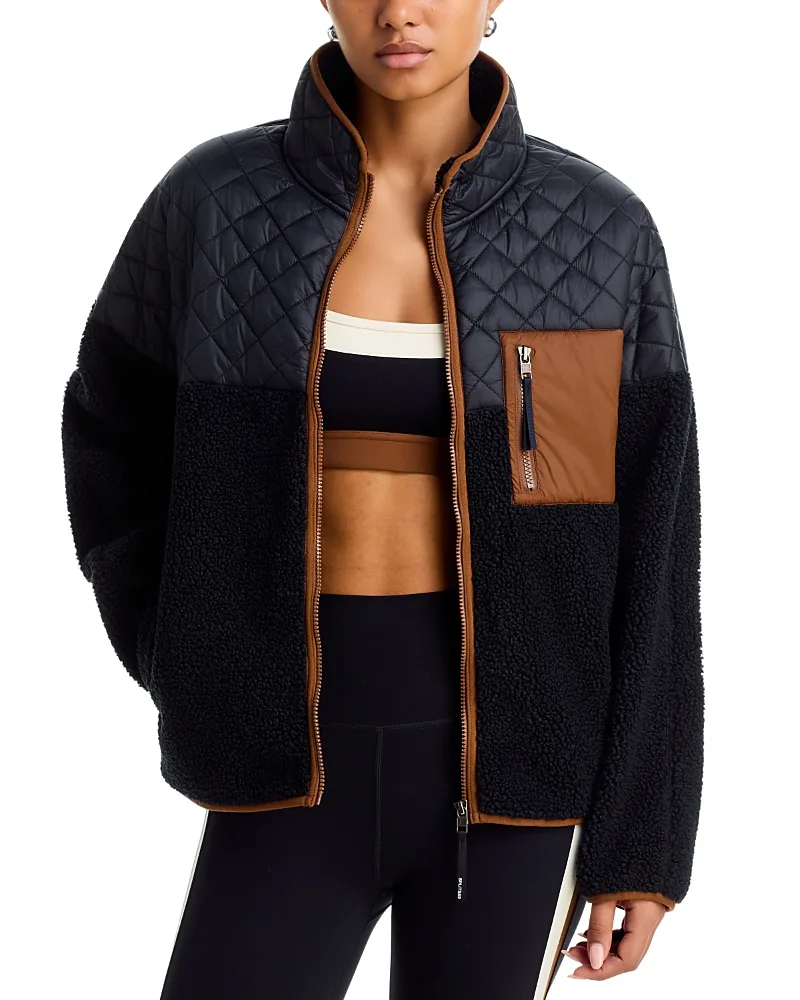 Skylar Sherpa Quilted Combo Jacket by Splits59