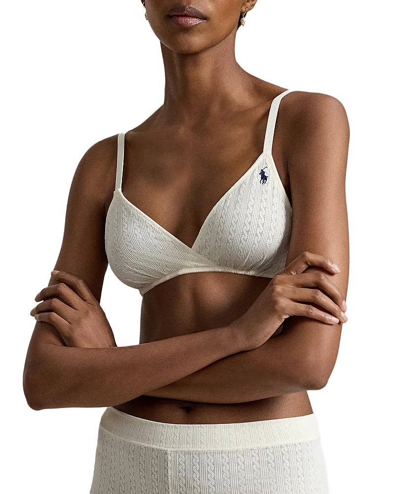 Cabled Lace Bralette by Polo Ralph Lauren