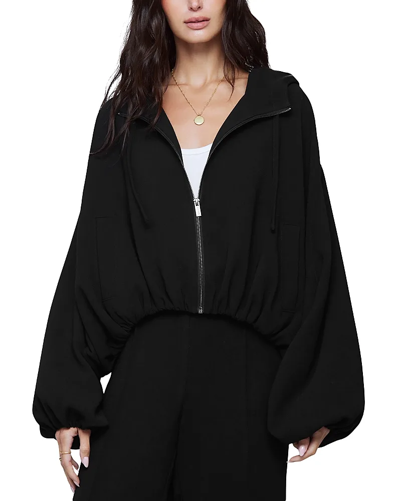 Jolene Bubble Hem Hooded Jacket by Splendid