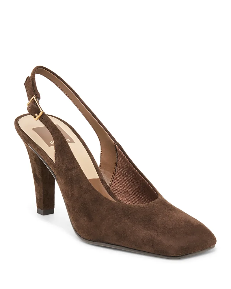 Gessia Embossed Leather Slingback Pumps