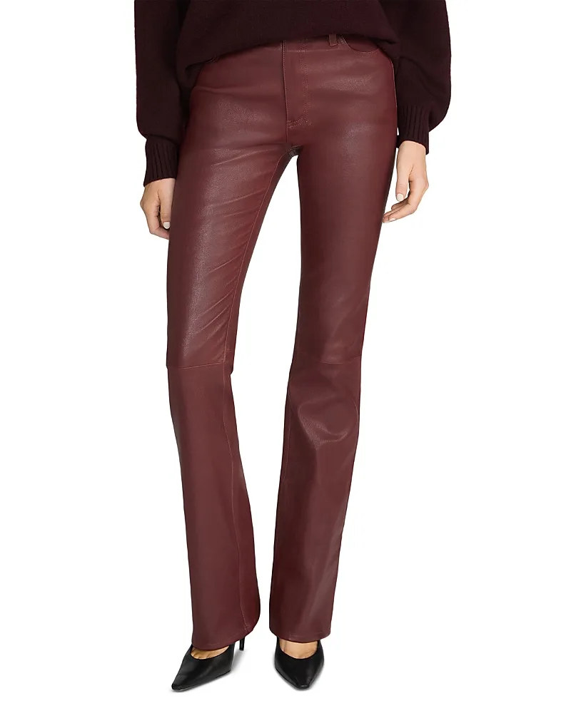 The Leather Reboot High Rise Bootcut Jeans by FRAME