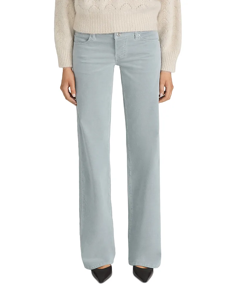 The Corduroy Low Rise Gray Jeans by FRAME