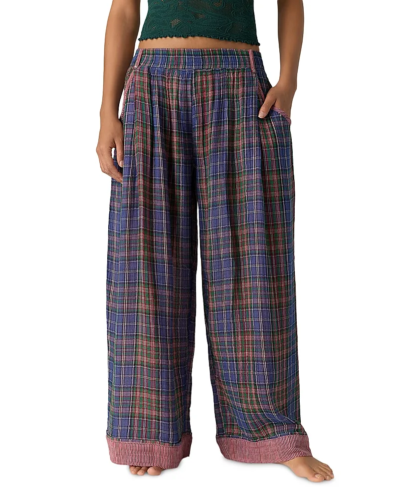 One and Done Cotton Wide Leg Pajama Pants by Free People