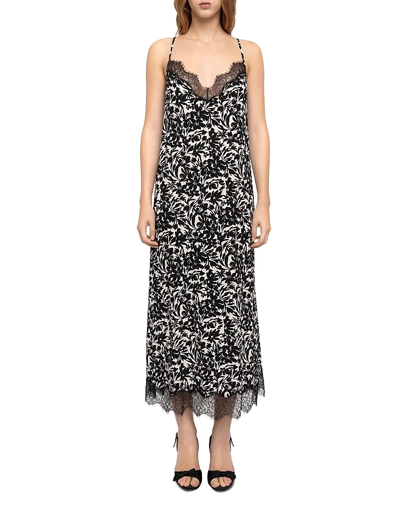 Respa Soft Night Lace Trim Slip Dress by Zadig & Voltaire