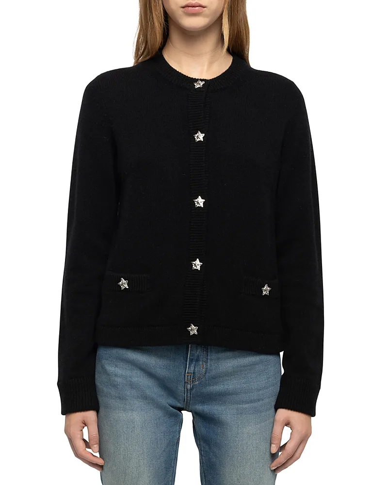 Cashmere Marcya Star Button Cardigan by Zadig & Voltaire