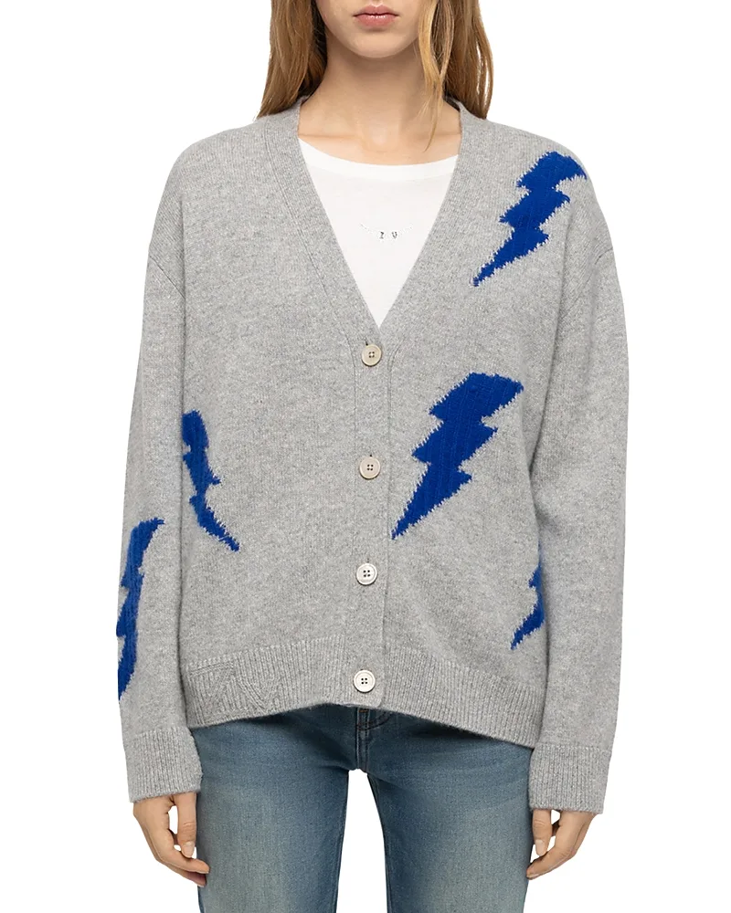 Cashmere Mirkaz Lightning Bolt Cardigan by Zadig & Voltaire