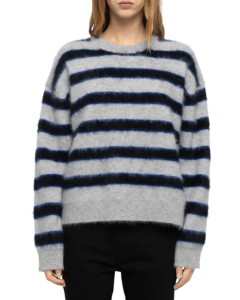 Markuz Ws Stripes Cashmere Dropped Shoulder Sweater