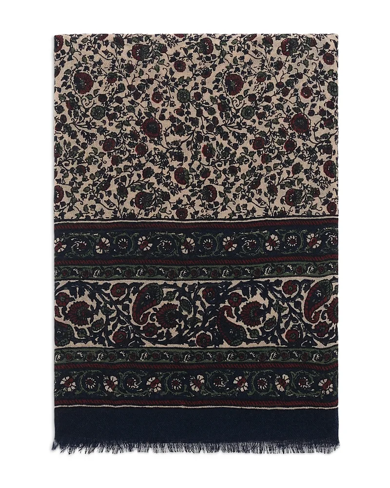 Stella Floral Paisley Wool Scarf by Gerard Darel