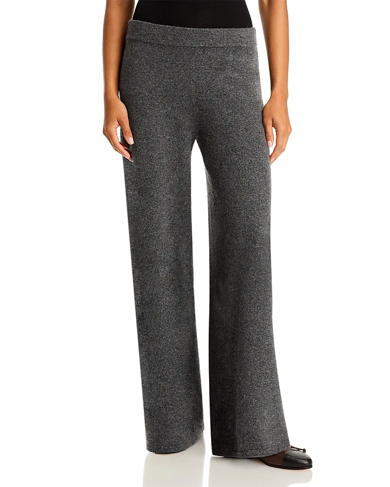 Rib Knit Wide Leg Pants by AQUA
