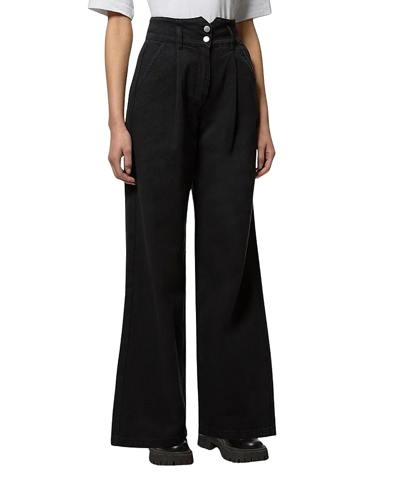 Karen Millen Denim Wide Leg High Waisted Jeans by Karen Millen