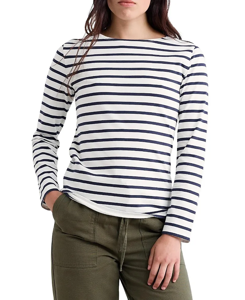 Seasalt Cornwall Sailor Boat Neck Long Sleeve T-Shirt by Seasalt Cornwall