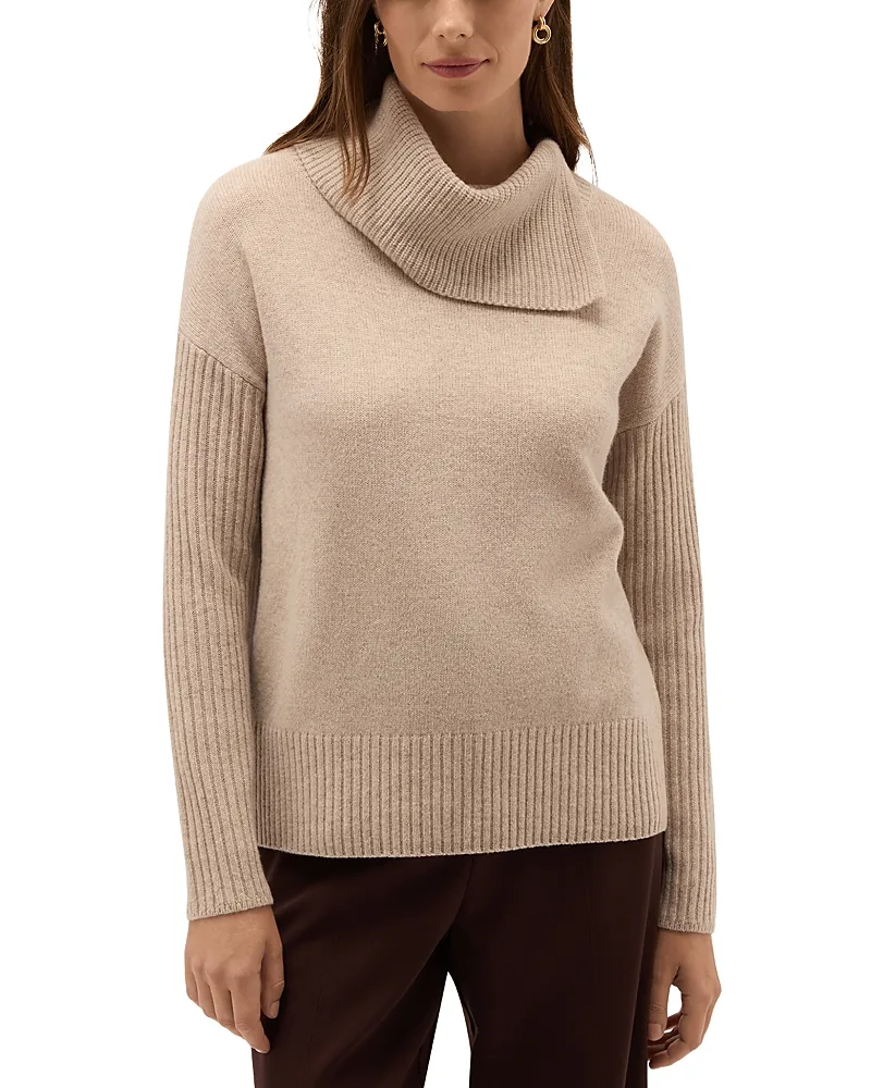 Hobbs London Irene Wool Blend Shawl Collar Sweater