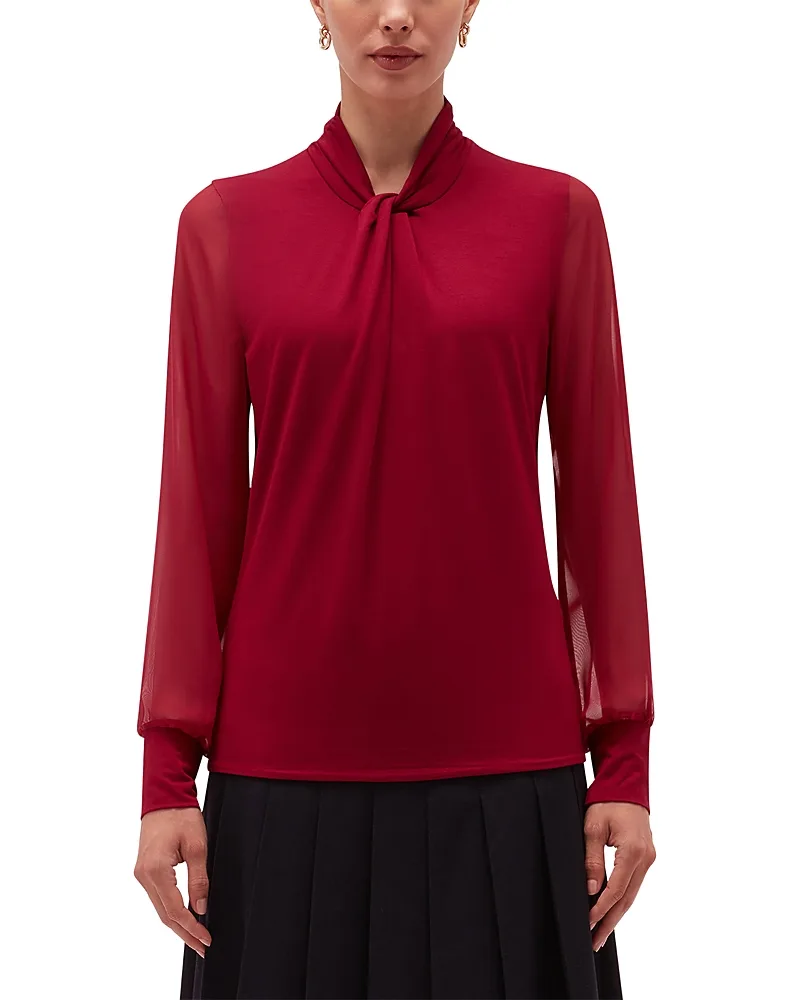 Hobbs London Ashley Jersey Twist Neck Top by Hobbs London