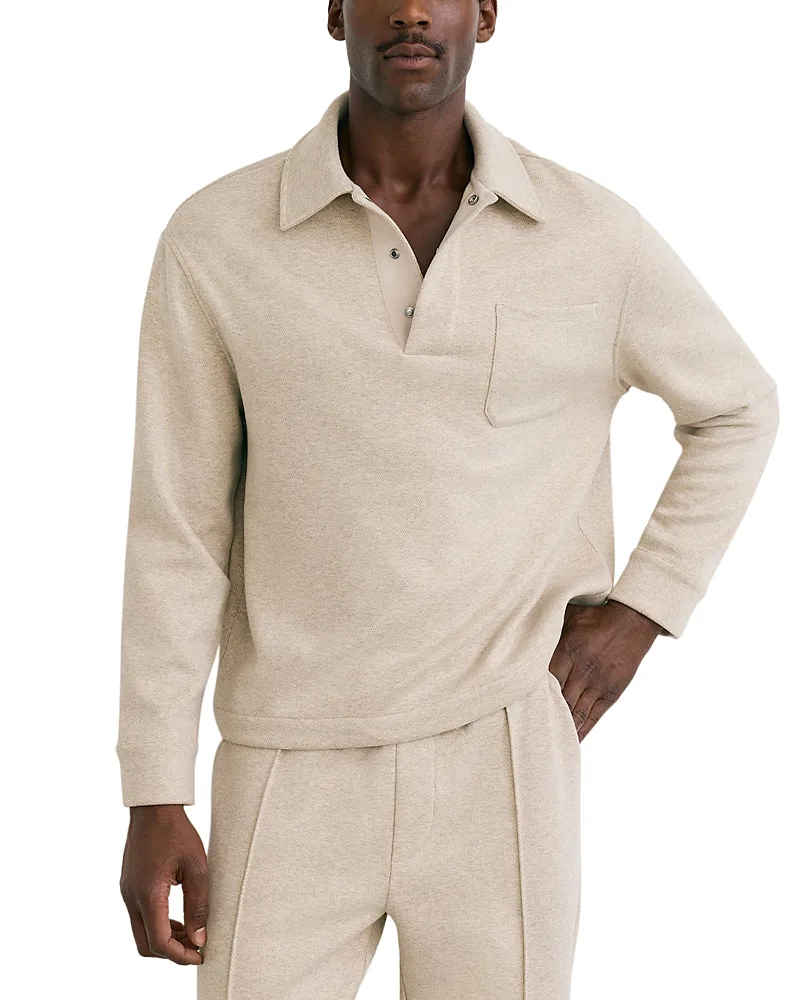 Gray Polo Collar Sweatshirt by Reiss