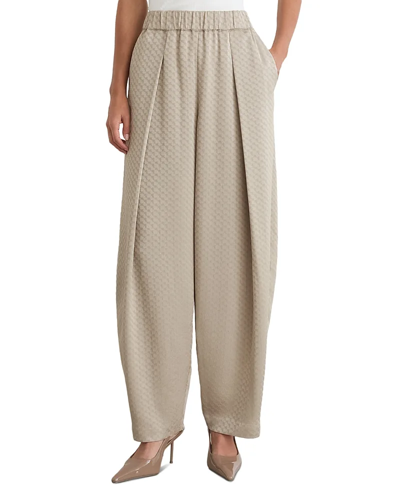 Dia Jacquard Tapered Pants by Reiss
