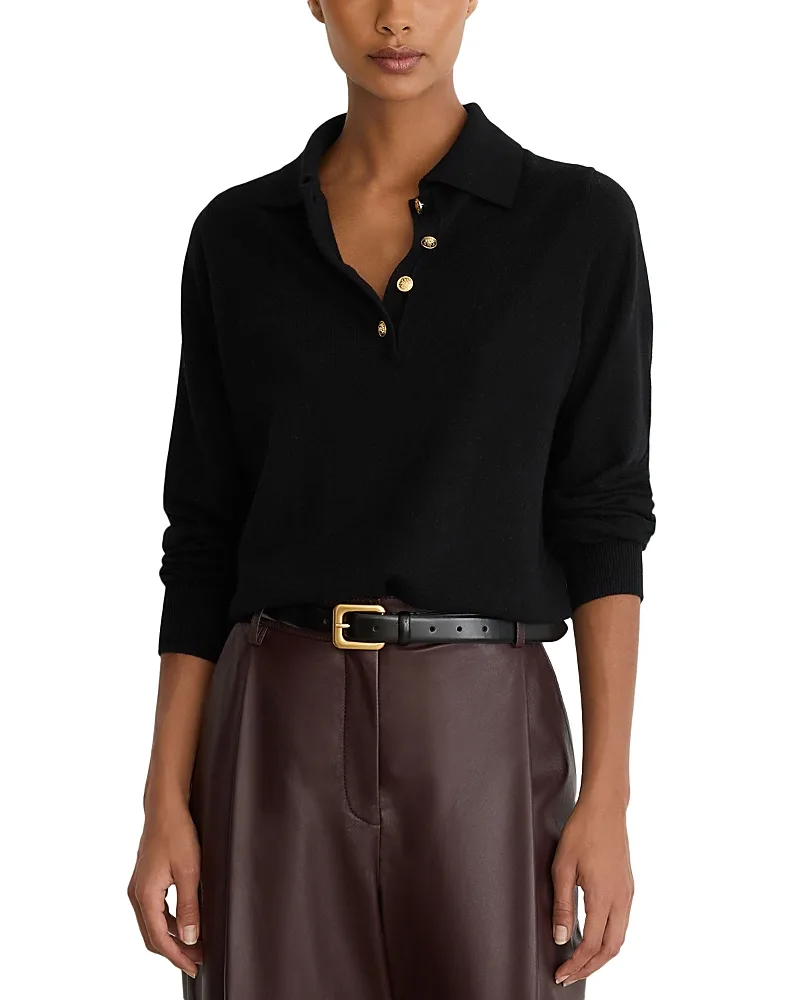 Avery Wool & Cashmere Button Knit Sweater by Reiss