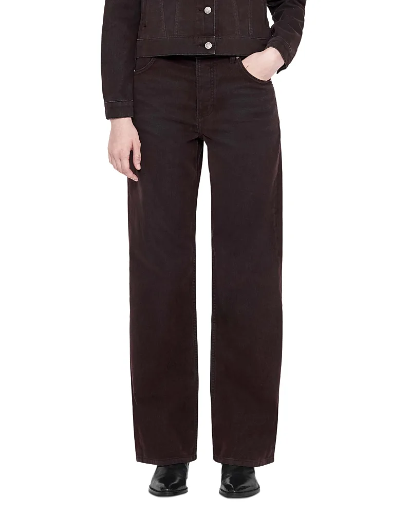 Lou High Rise Relaxed Jeans in Wide Red Flock by AllSaints