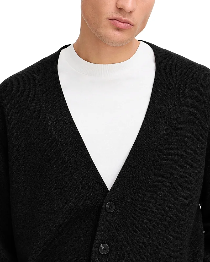 Ermine Wool Blend Button Cardigan Sweater by Solid