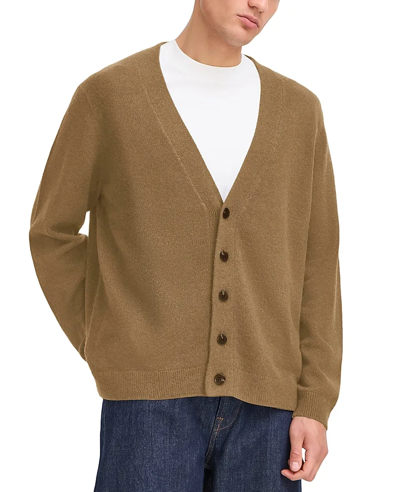 Wool Blend Button Cardigan Sweater by Solid
